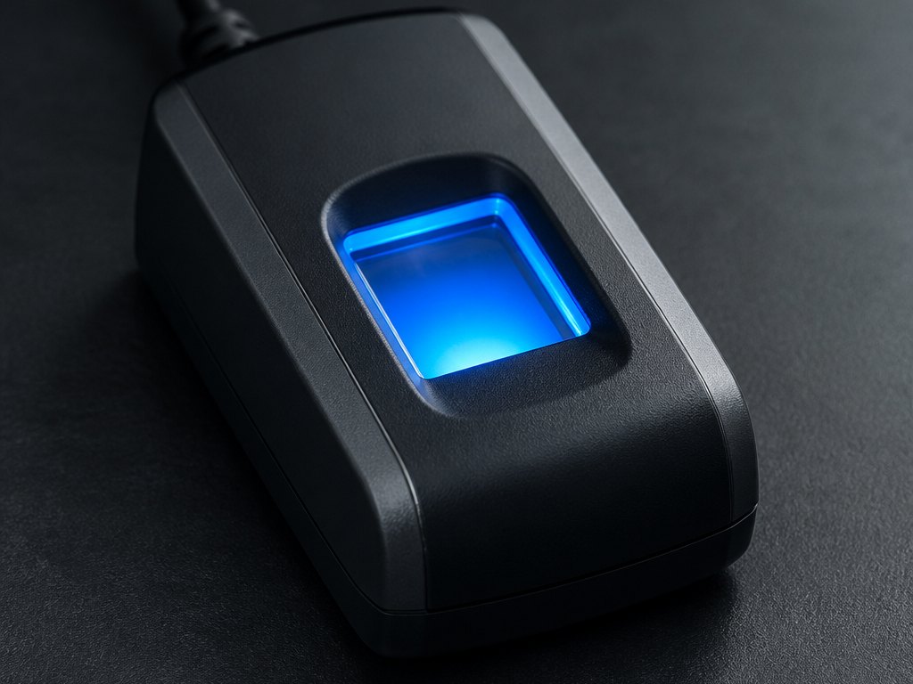 Single-finger scanner, illuminated platen