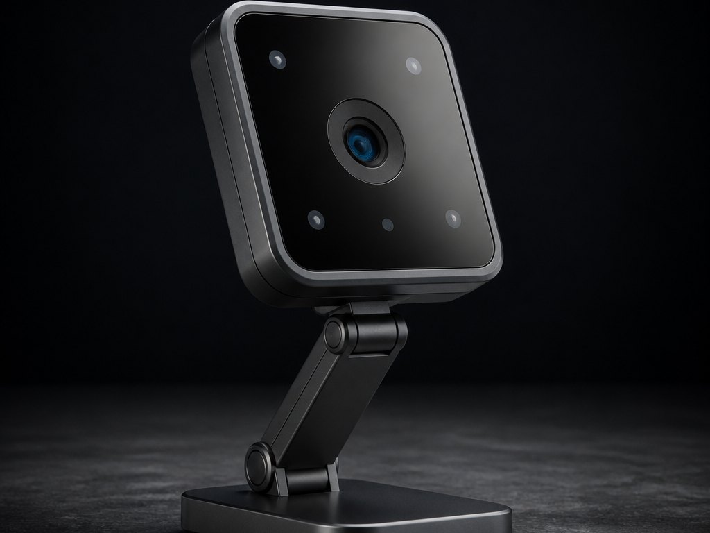 Desktop iris camera on stand