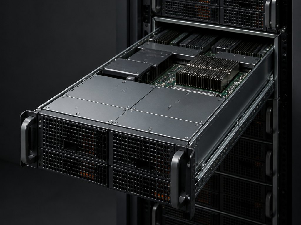 Blade chassis on service rails