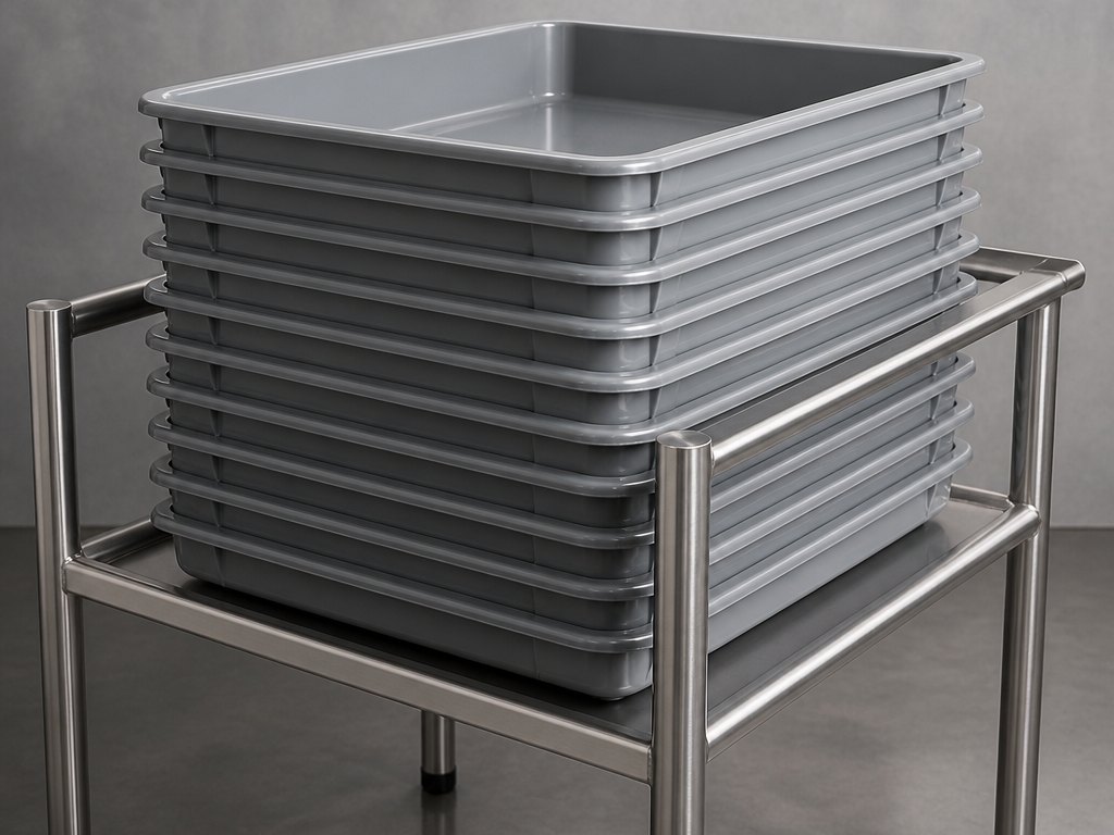 Screening tray stack and rack