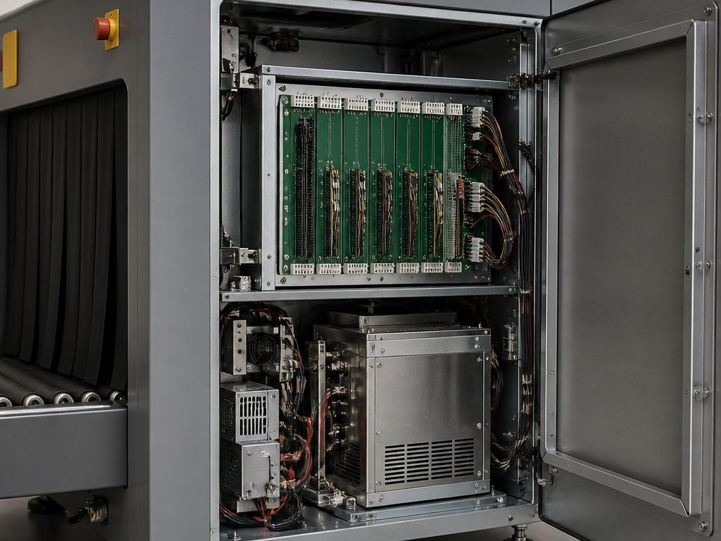 Detector and generator service bay