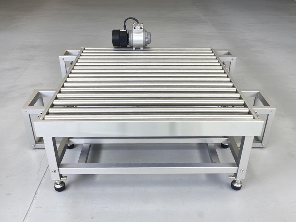 Motorised heavy-duty roller section